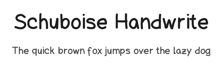 Schuboise Handwrite
