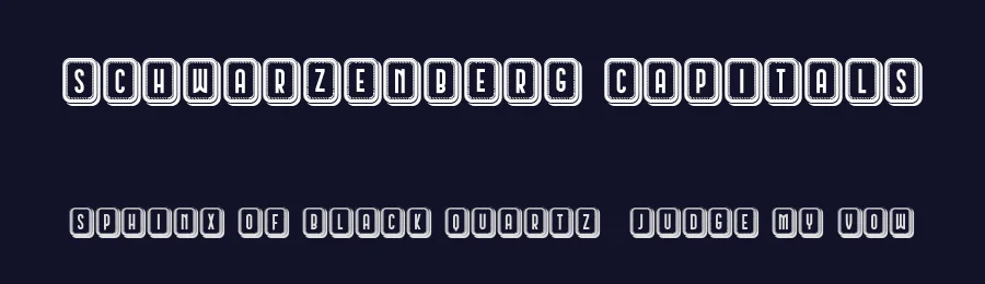 Schwarzenberg Capitals by Vladimir Nikolic — Decorative Font — thumbnail 2
