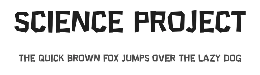 Science Project by Robotic Attack Fonts — Decorative Font