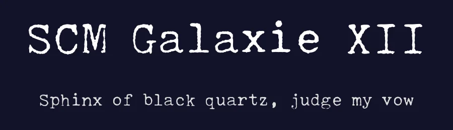 SCM Galaxie XII by Aleksandar Stevanov — Decorative Font — thumbnail 2