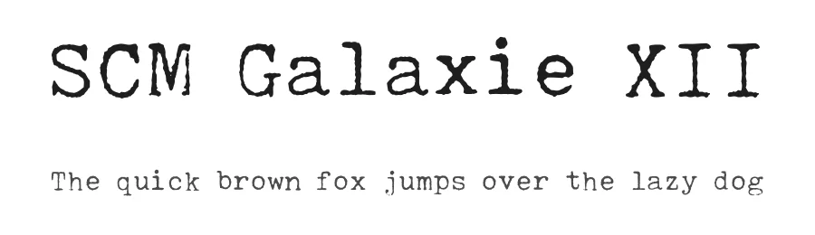 SCM Galaxie XII by Aleksandar Stevanov — Decorative Font