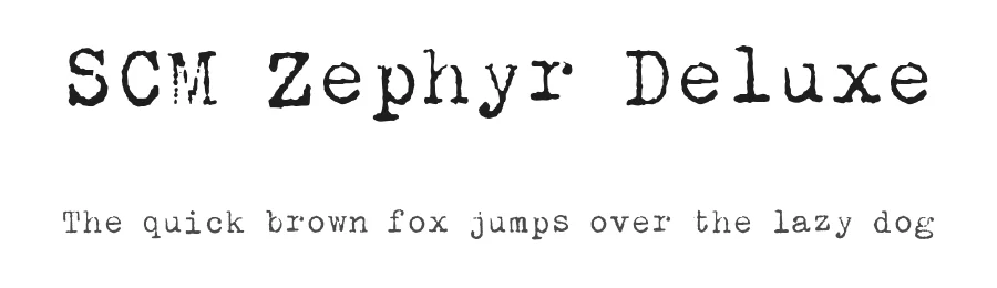 SCM Zephyr Deluxe by Aleksandar Stevanov β Decorative Font