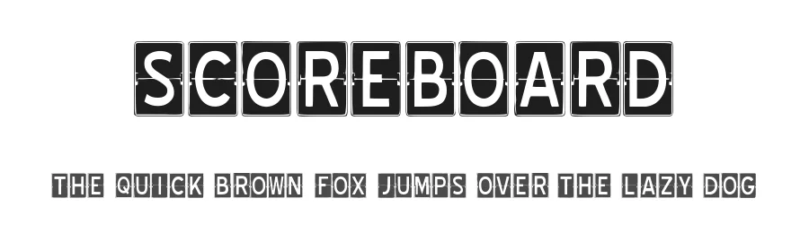 Scoreboard by Woodcutter — Decorative Font