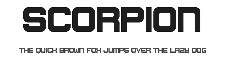 Scorpion by Geronimo Font Studios — Display Font