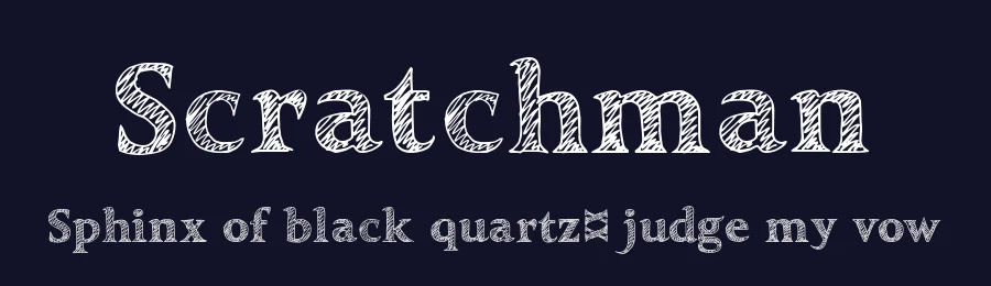 Scratchman by Ahmad Zulfikar Ali — Decorative Font — thumbnail 2