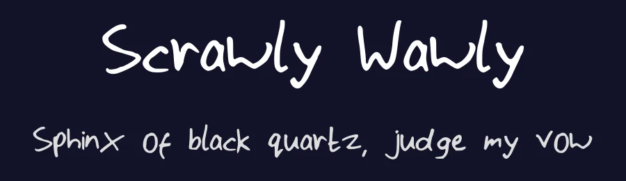 Scrawly Wawly by Harry Rickard — Script Handwritten Font — thumbnail 2