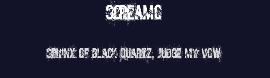 Screamo by Segments Design (aka Last Soundtrack) — Decorative Font — thumbnail 2
