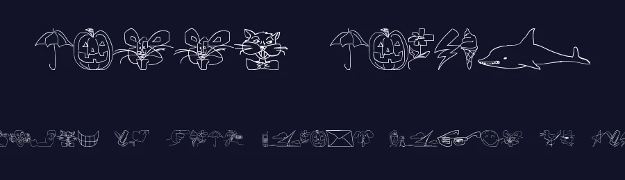 Screen Scrawls by Jeff Levine — Dingbats Font — thumbnail 2