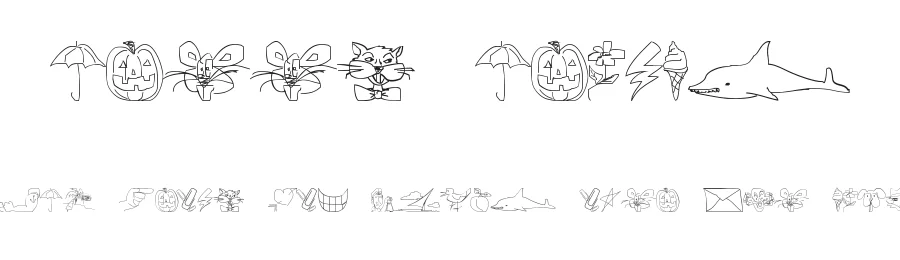 Screen Scrawls by Jeff Levine — Dingbats Font