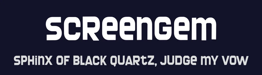 Screengem by Typodermic Fonts — Display Font — thumbnail 2