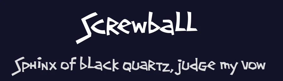 Screwball by Harold's Fonts — Decorative Font — thumbnail 2