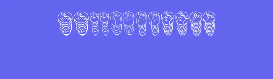Screws by Vladimir Nikolic — Dingbats Font — thumbnail 3
