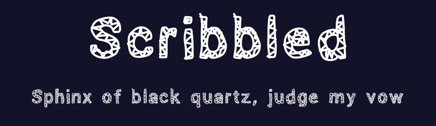 Scribbled by kizzles the cat — Decorative Font — thumbnail 2