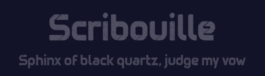 Scribouille by Yves Michel — Sans Serif Font — thumbnail 2