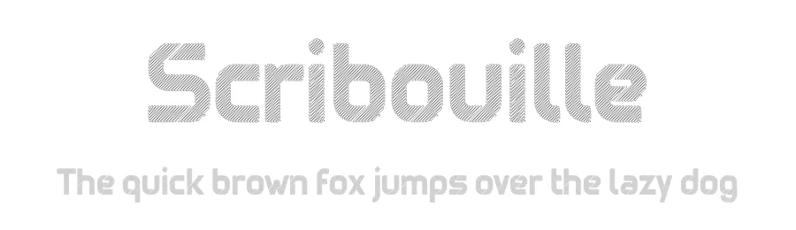Scribouille by Yves Michel — Sans Serif Font
