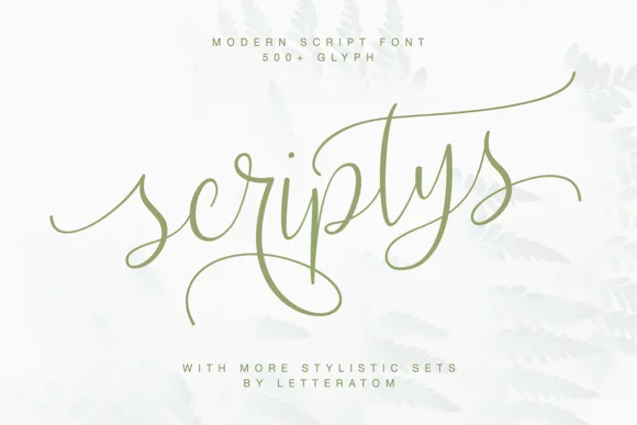 Scriptys Font by Letteratom β Script Handwritten Font