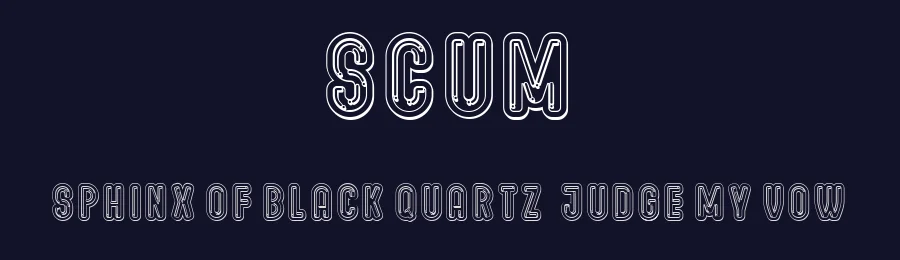 Scum by Vladimir Nikolic — Decorative Font — thumbnail 2