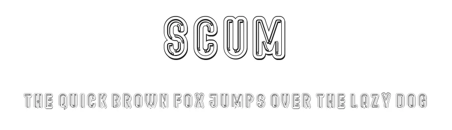 Scum by Vladimir Nikolic — Decorative Font