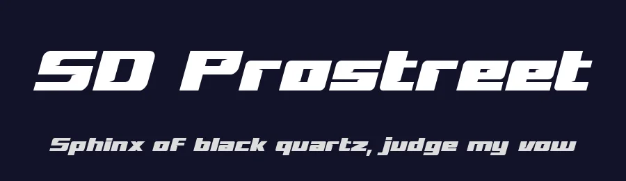 SD Prostreet by Sompong Pradubboot — Display Font — thumbnail 2