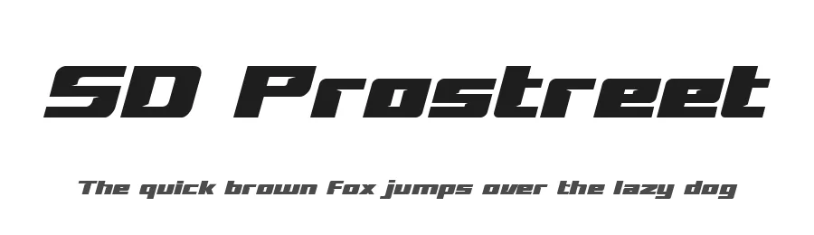 SD Prostreet by Sompong Pradubboot — Display Font