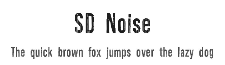SD Noise by Suhee Hwang — Decorative Font
