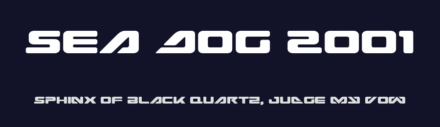 Sea Dog 2001 by Iconian Fonts — Display Font — thumbnail 2