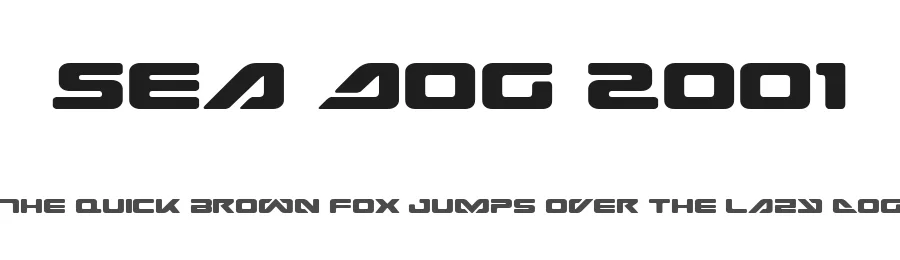 Sea Dog 2001 by Iconian Fonts โ Display Font