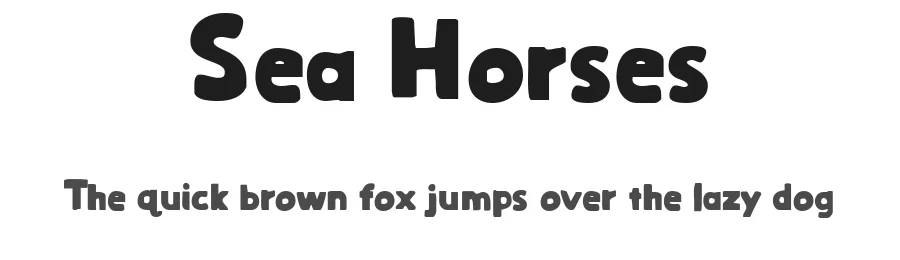 Sea Horses by Brithos Type — Decorative Font