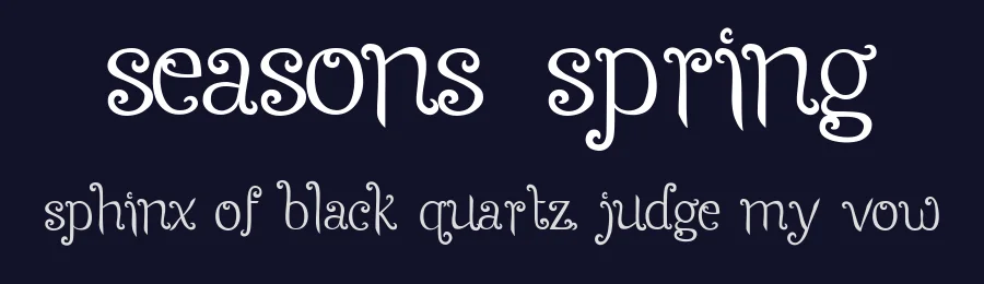 Seasons-Spring by Cat Neligan — Decorative Font — thumbnail 2