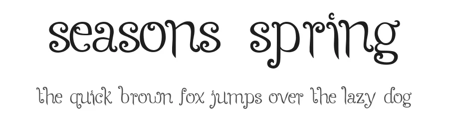 Seasons-Spring by Cat Neligan — Decorative Font