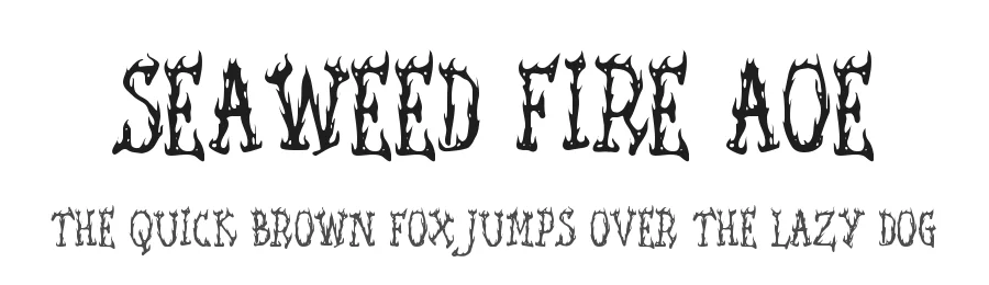 Seaweed Fire AOE by Astigmatic One Eye Typographic Institute β Decorative Font