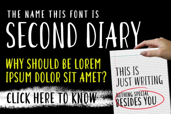 Second Diary Font by atasistudio — Script Handwritten Font
