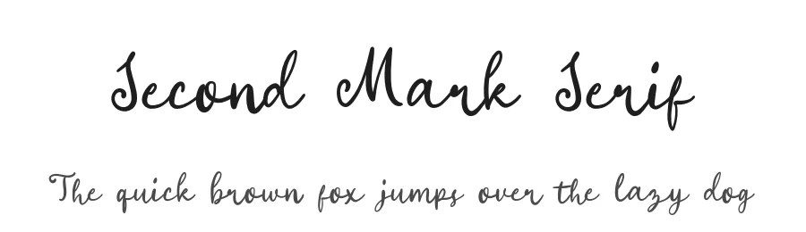 Second Mark Serif by Ef Studio — Serif Font
