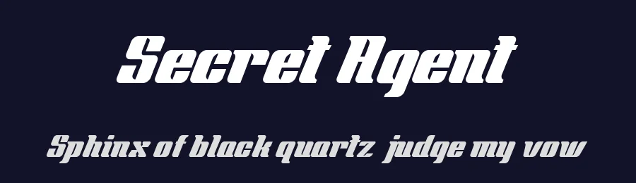 Secret Agent by Billy Argel Fonts ® — Display Font — thumbnail 2