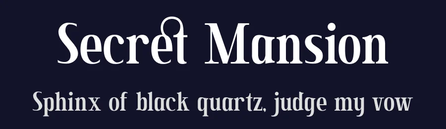 Secret Mansion by Typefactoryco — Serif Font — thumbnail 2