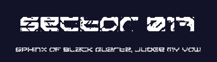 Sector 017 by Neoqueto — Display Font — thumbnail 2