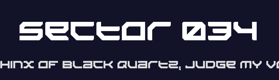 Sector 034 by Neoqueto — Display Font — thumbnail 2