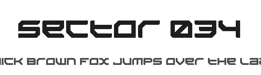 Sector 034 by Neoqueto β Display Font