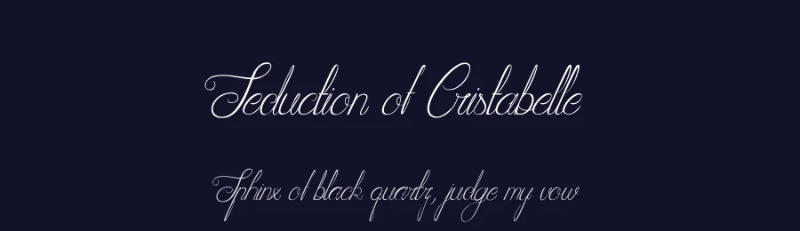 Seduction of Cristabelle by Cat.B — Script Handwritten Font — thumbnail 2