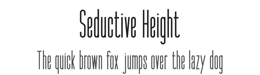 Seductive Height by Wildan Type — Sans Serif Font