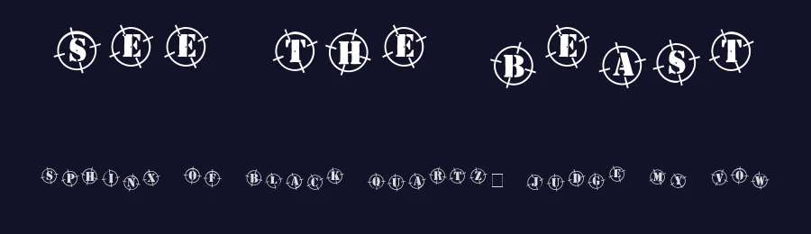 See the Beast by TracerTong Fontworks — Decorative Font — thumbnail 2