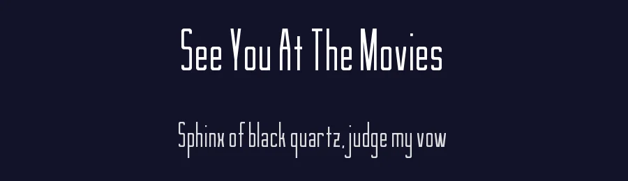 See You At The Movies by Chequered Ink — Sans Serif Font — thumbnail 2