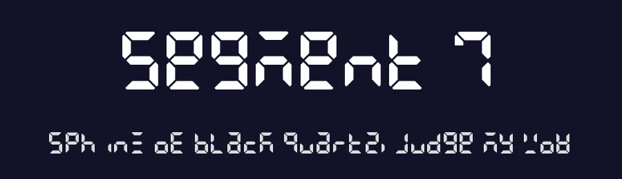 Segment 7 by GSeven — Display Font — thumbnail 2