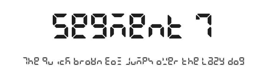 Segment 7 by GSeven — Display Font