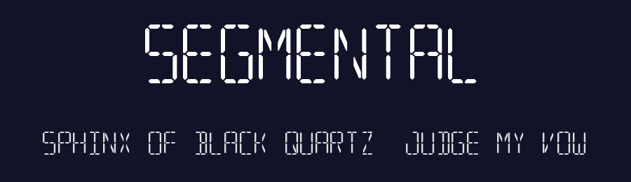 Segmental by Ryan Smith — Display Font — thumbnail 2