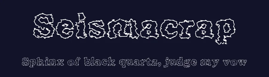 Seismacrap by Tioem — Decorative Font — thumbnail 2