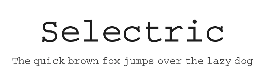Selectric by Paradox 2005 — Sans Serif Font