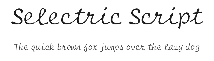 Selectric Script
