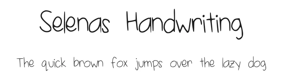 Selenas Handwriting