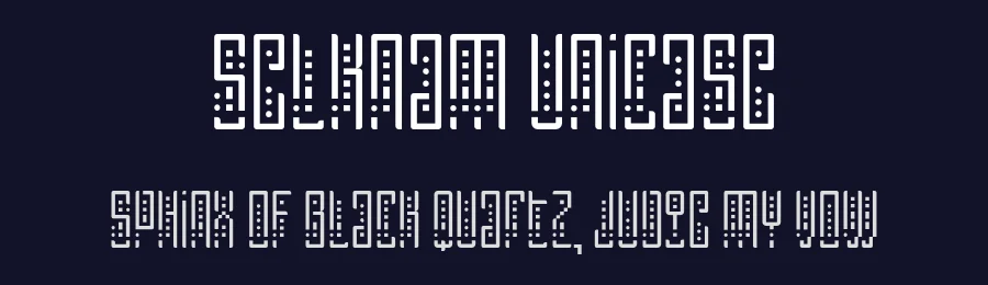 Selknam Unicase by Juan Pablo  Meza Recabarren — Decorative Font — thumbnail 2